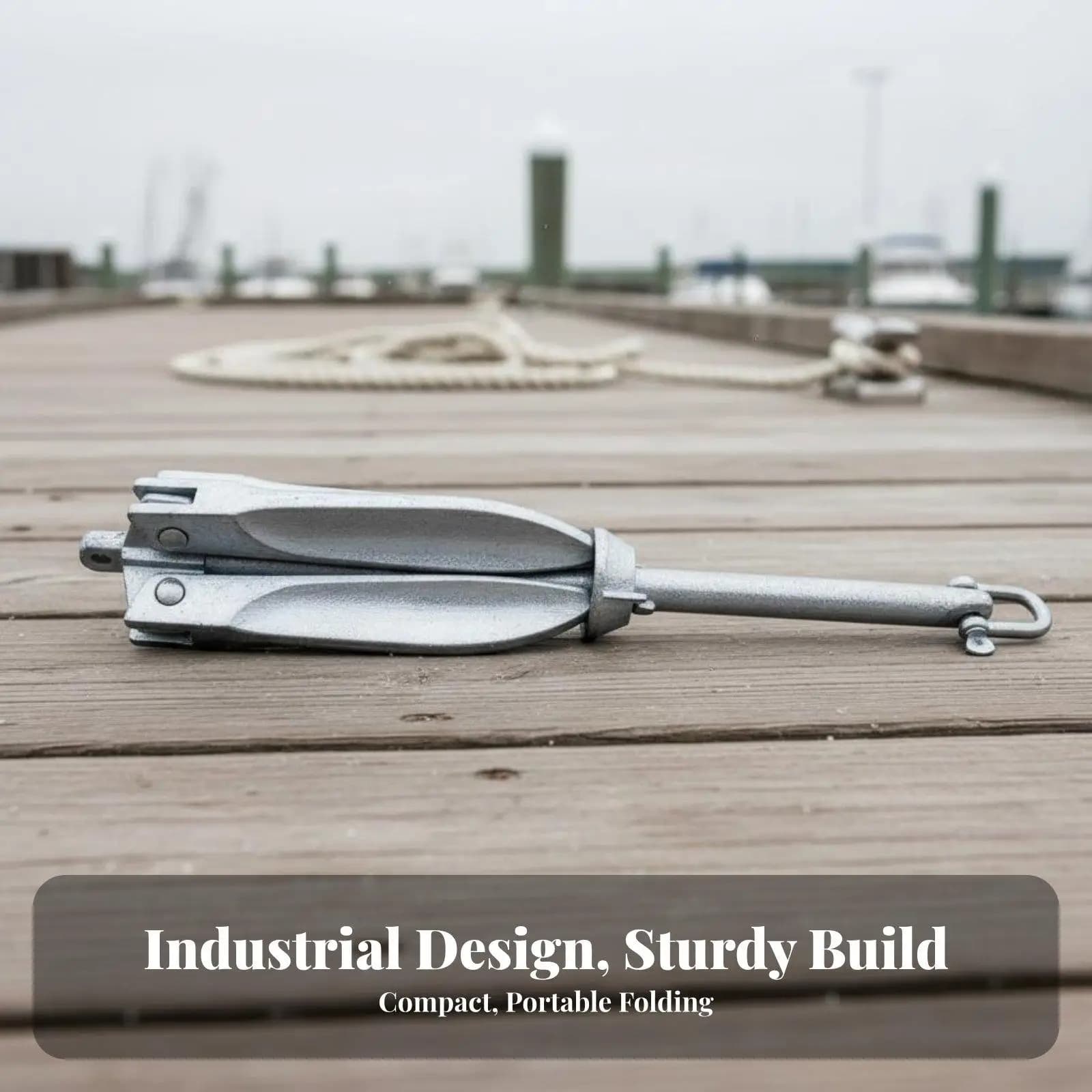 Lightweight Carbon Steel Inflatable Boat Anchor Folding Grapnel Design for Kayak Dinghy Canoe Marine Equipment Boating
