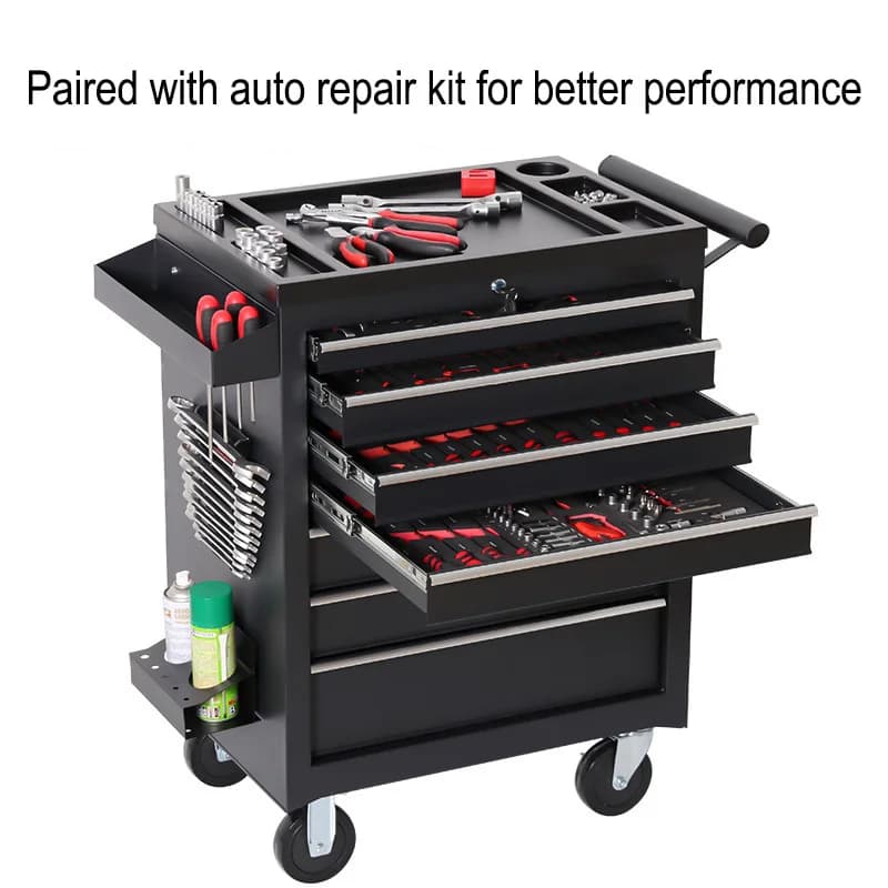 5 Drawer Storage Tool Box Trolley Workshop Multi-Functional Auto Car Repair Hardware Mobile Maintenance Toolkit Cabinet