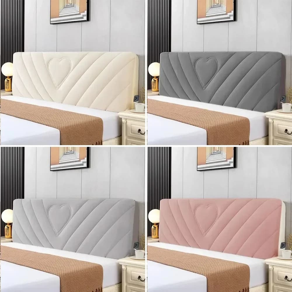 2025 NEW cover of all-inclusive quilted headboard thickened cover of the head of the velvet bed super soft protective cover of the back of the bed in short plush