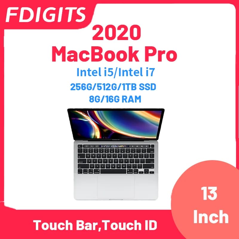 2020 MacBook Pro Intel i5 i7 Touch Bar da 13 pollici, Touch ID 256G/512G/1TB 8G/16G notebook Laptop.