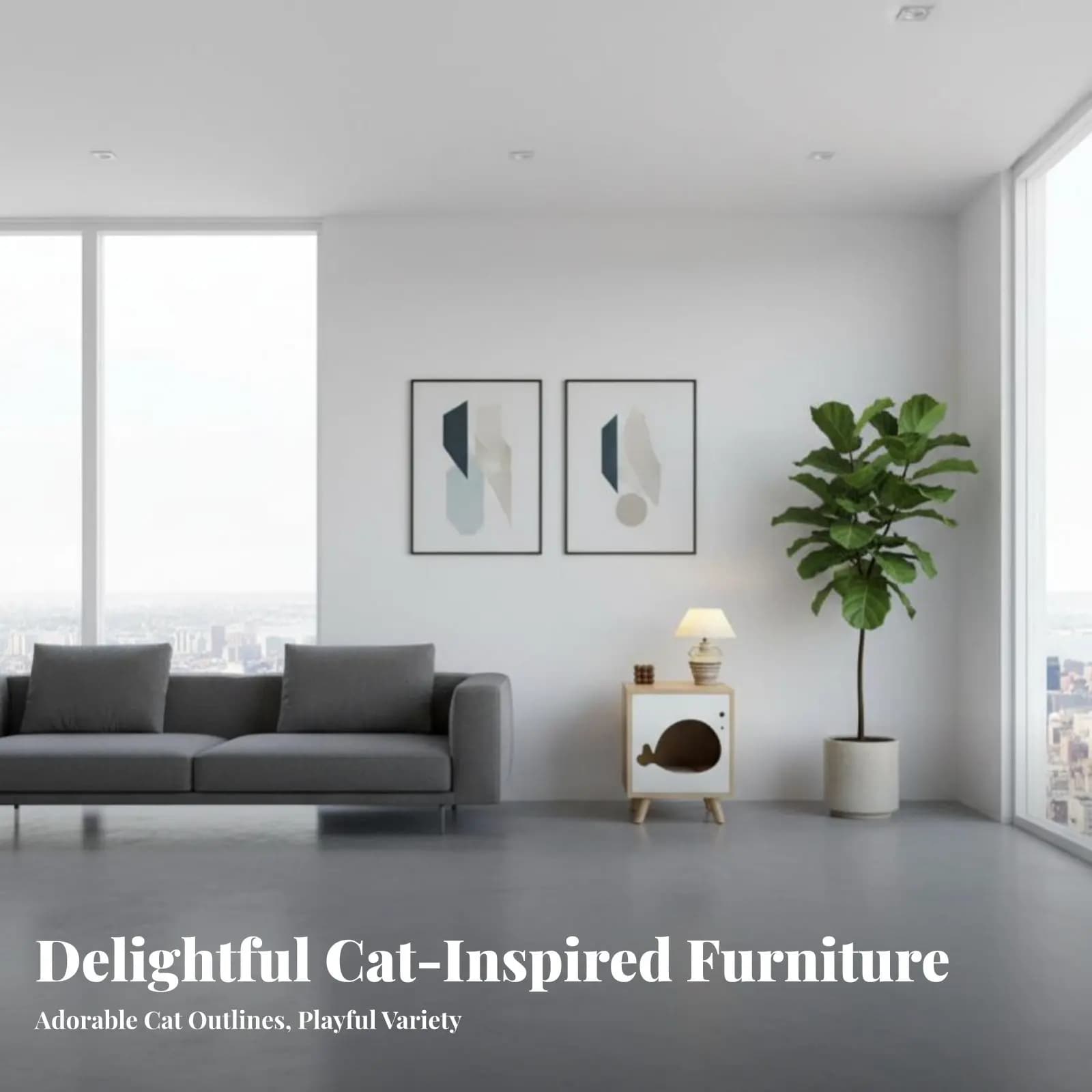 Comodino con Cuccia per Gatti, Design Salvaspazio Multifunzionale, Arredamento Domestico Robusto