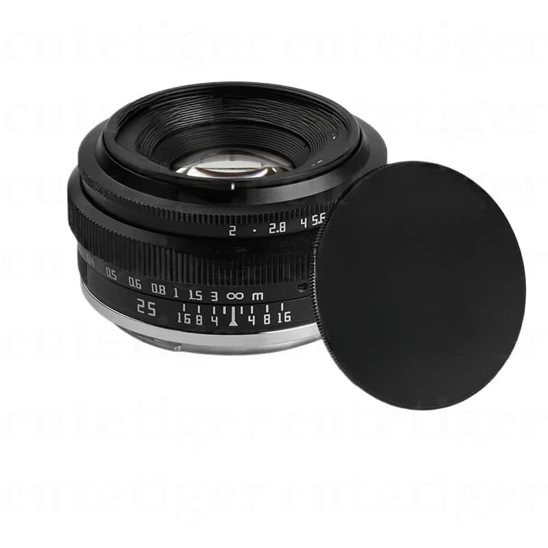 Per obiettivo per fotocamera ad ampia apertura mirrorless fisso manuale grandangolare APS-C 25mm F2 per attacco E/X/M/RF/Z/M43/L