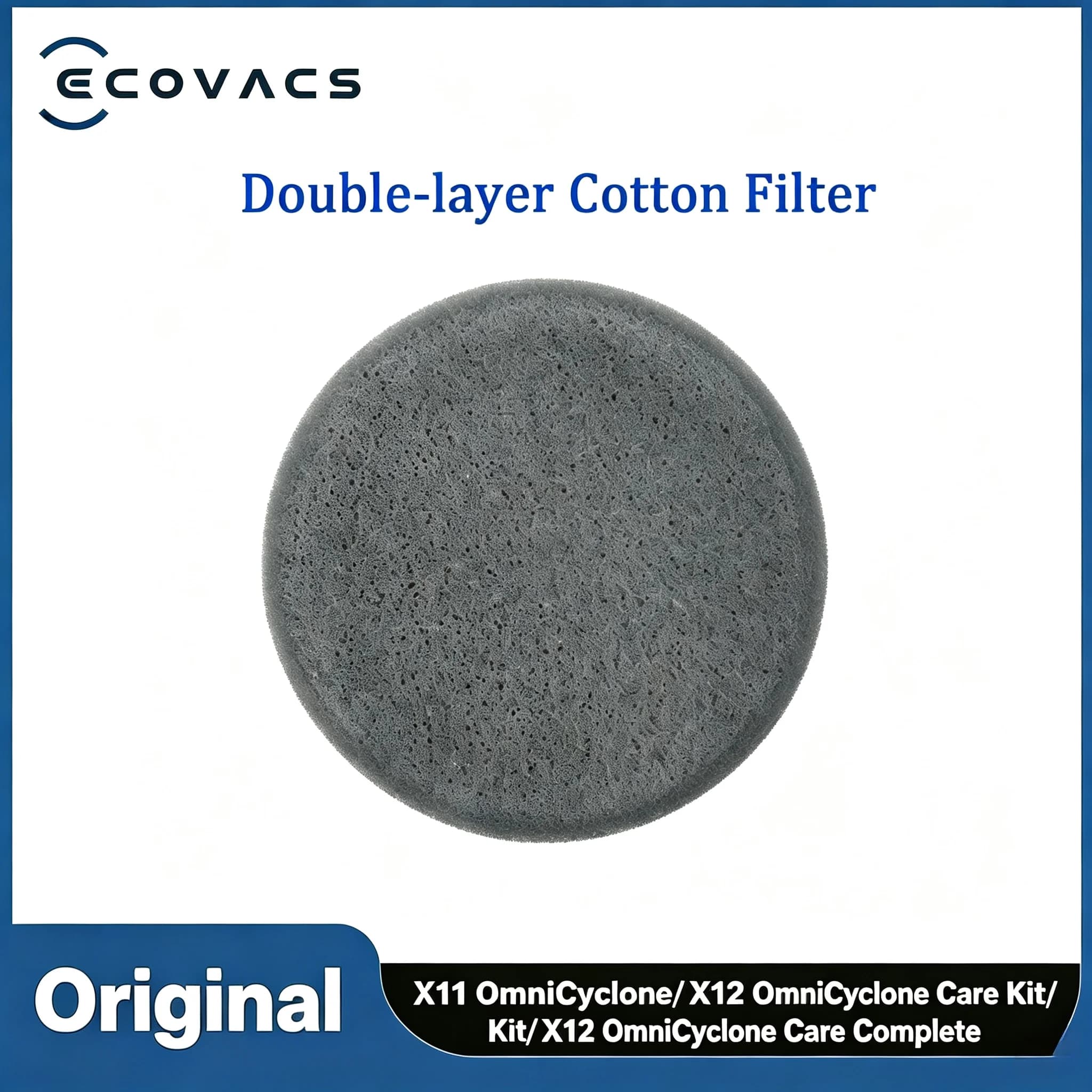 Fit For ( ECOVACS DEEBOT X11/X12 OmniCyclone ) Robot Vacuum Cleaner Replacement Sponge Filter Cartridge Pad Part Accessories
