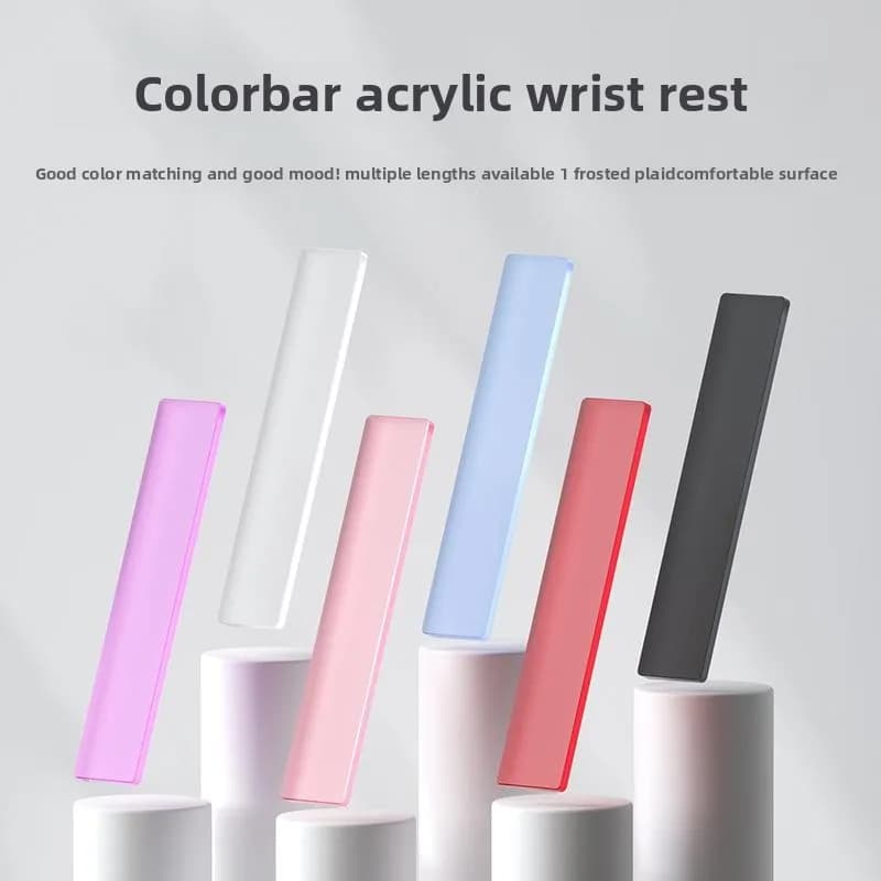 COLOR BAR Poggiapolsi in acrilico Palm Pad 75%/80%/98% Tastiera meccanica Asse magnetico 687 tasti Poggiamano smerigliato ad alta trasparenza