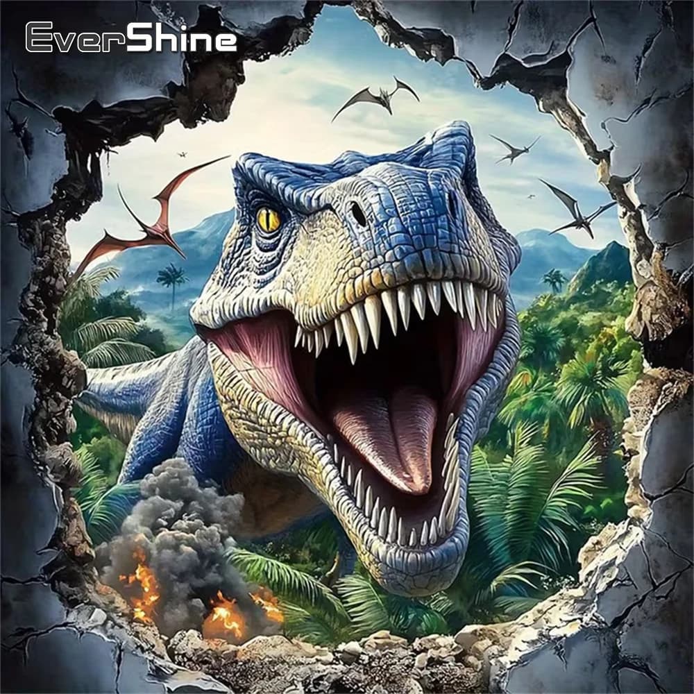 Evershine Pittura Diamante Dinosauro Animale Fai da Te Nuovo Arrivo Diamante Mosaico Drago Punto Croce Decor per la Casa Bambino Hobby