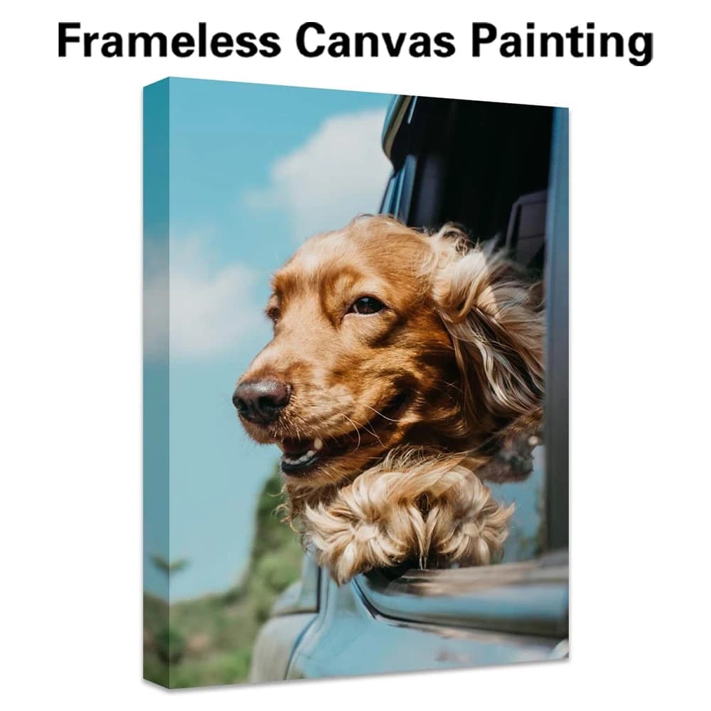 1 pezzo di poster personalizzato senza cornice con foto di cane, stampa su tela, quadro da parete, immagine di animale, poster da parete.