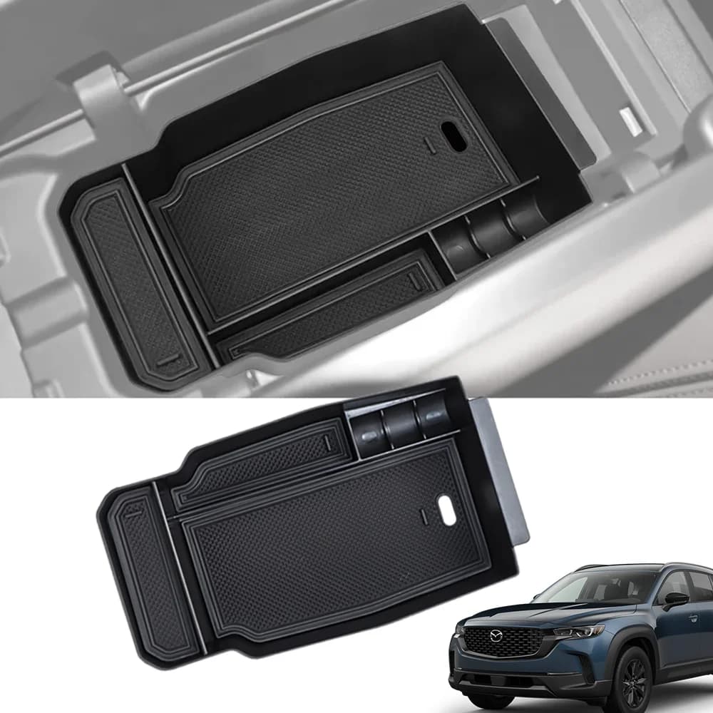 Organizer per Bracciolo Auto, Contenitore per Console Centrale con Portabicchieri per Mazda CX50 2023 2024 2025 2026, Accessori Interni