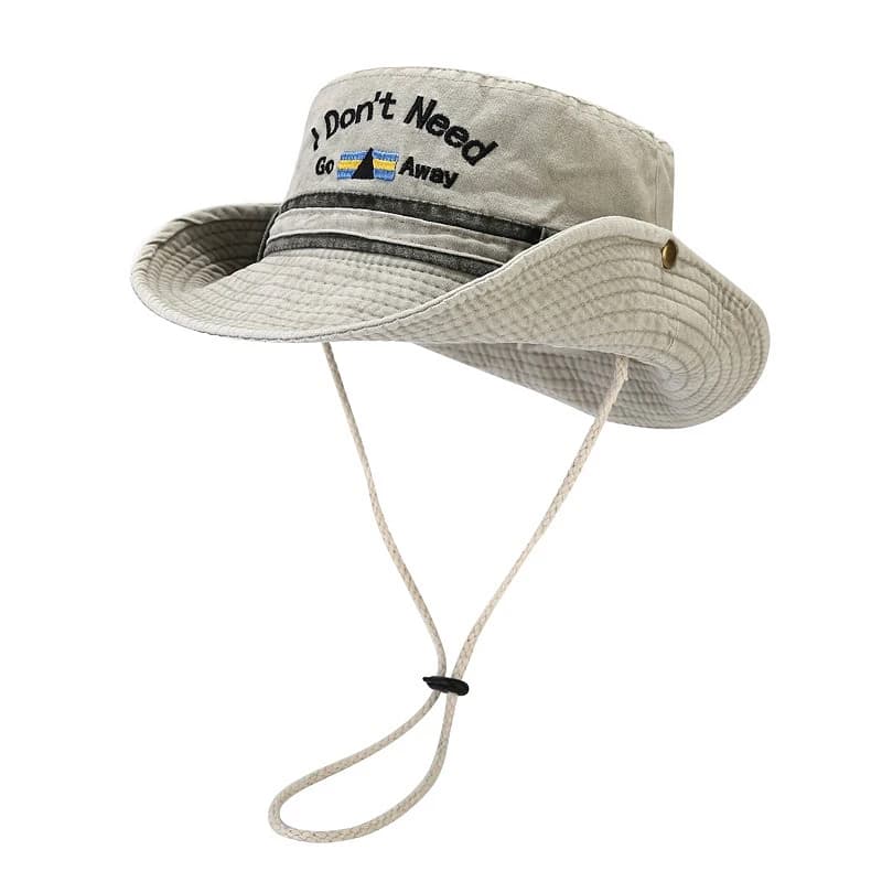 Cappelli a secchiello in denim lavato unisex Cappello da pescatore da donna Lettera Ricamo Cappellini Bob Outdoor Uomo Panama Cappellino di protezione solare antivento