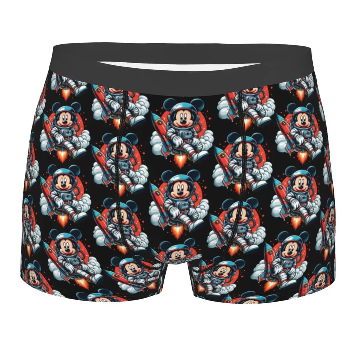 Boxer personalizzati Cool Mickey Mouse Rocket, mutandine da uomo, slip traspiranti, biancheria intima