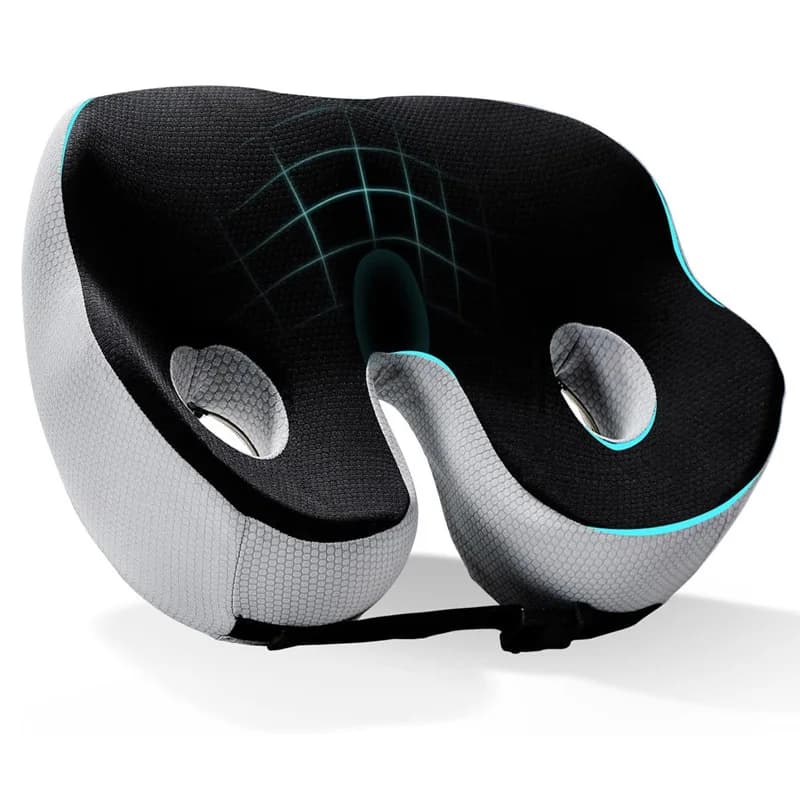 Grande cuscino del sedile in memory foam per alleviare la pressione, cuscino per alleviare il dolore alla sciatica e ossa di mare, cuscini antiscivolo per sedie da ufficio
