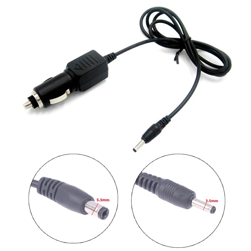 1pc nero registratore di guida cavo di ricarica spina cc universale 12V 2A caricatore accendino cuscino per massaggio adattatore di alimentazione
