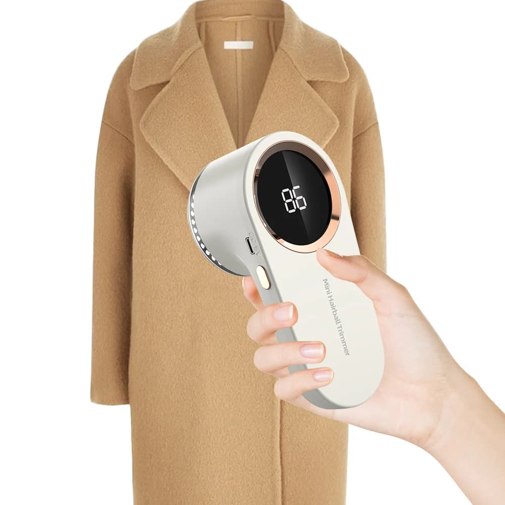 Levapelucchi Elettrico con Display Digitale, Rimuovi Pelucchi e Fiocchi, Ricaricabile USB, Multifunzione per Uso Domestico