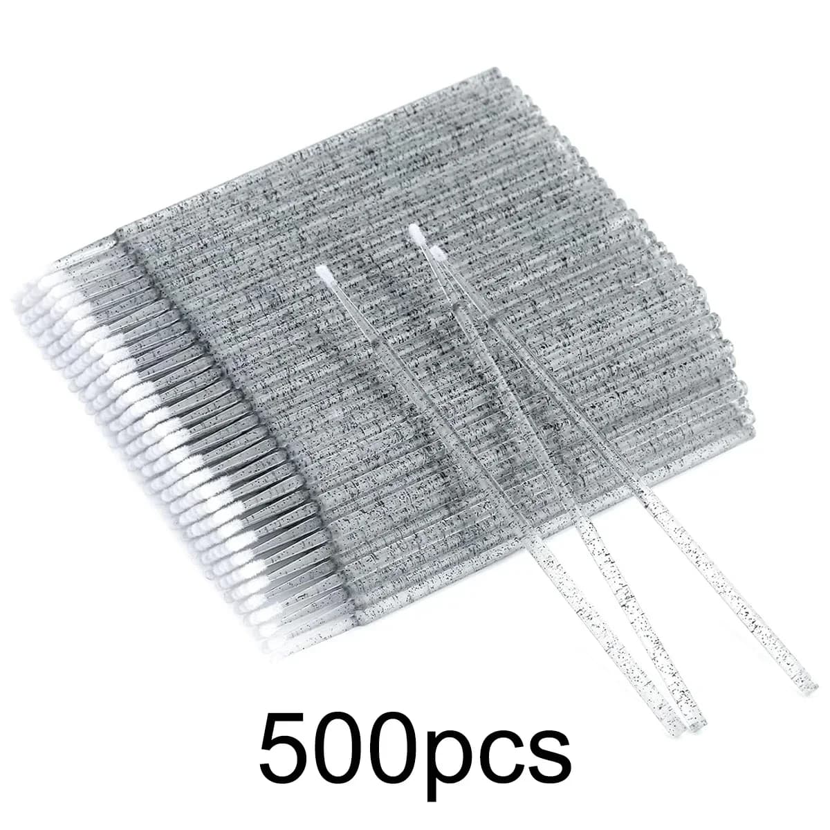 Wholesale 100/500 Pz Labbra Mascara Sticks Pink Micro Cotton Microbrush Crystal Micro Applying Brush for Eyelash Extension