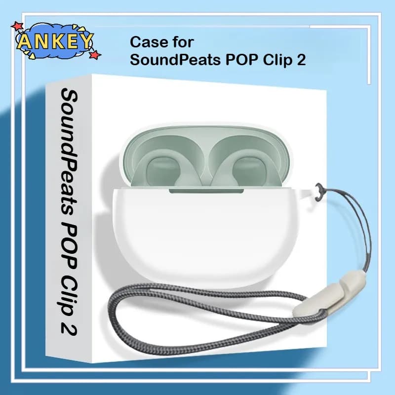 for SoundPeats POP Clip 2 Earphone Protective Cover Anti-fall Soft Silicone Wireless Bluetooth Earbuds Carrying