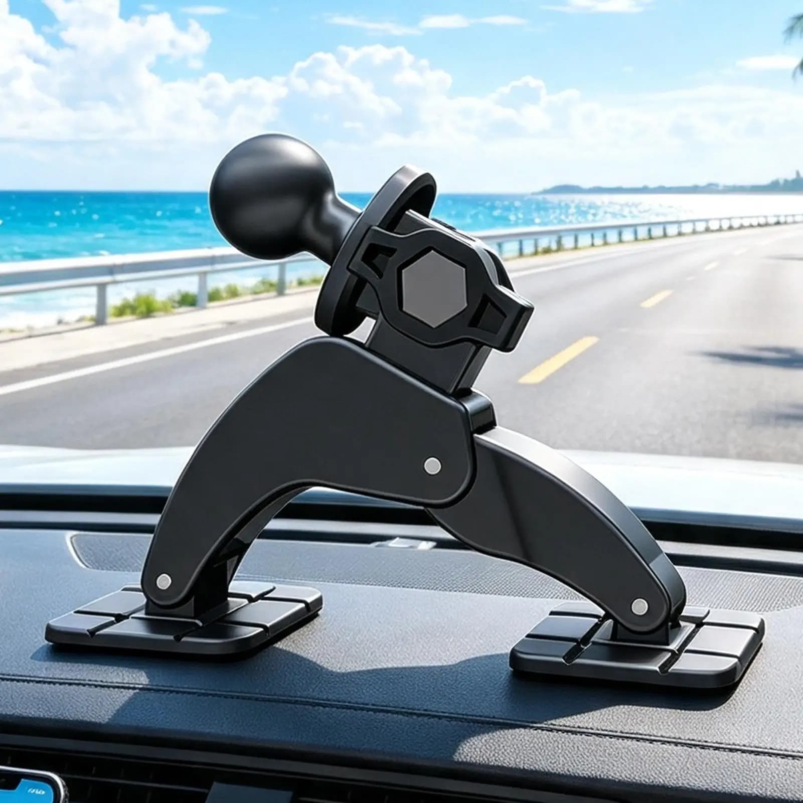 Dashboard Phone Holder Ball Adapter Safe Driving Adhesive Support Dashboard Phone Mount Ball Head Base for Navigation Video Call