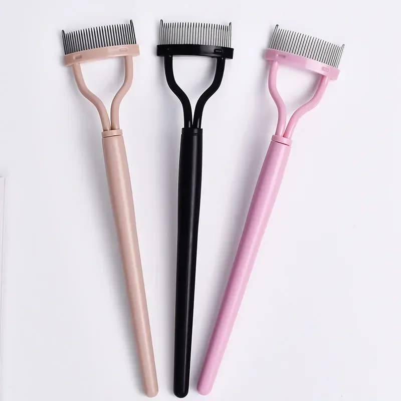 Eye Combing Tools Makeup Lash Separator Eyelash Brush Lash Stainless Steel Eyelash Portable Comb Mascara Curl Eyelash Curler