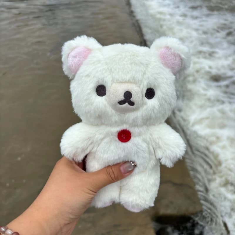 Peluche Rilakkuma 20-50cm, Orsacchiotto Sakura a Pelo Lungo, Decorazione Casa Kawaii, Cartone Animato, Animale di Peluche, Regalo di Natale per Bambini