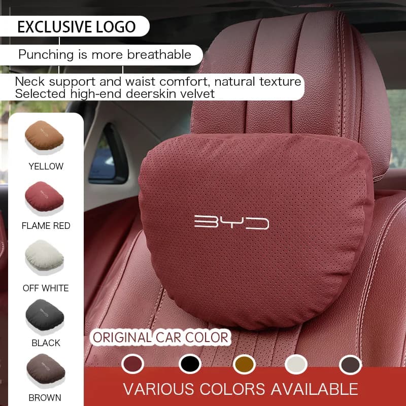 Per BYD Atto 3 Dolphin Mini Seal U Dmi Song Plus Sealion Yuan Han Accessori Auto Cuscino per il collo Sedile Poggiatesta Lombare Protezione della colonna vertebrale