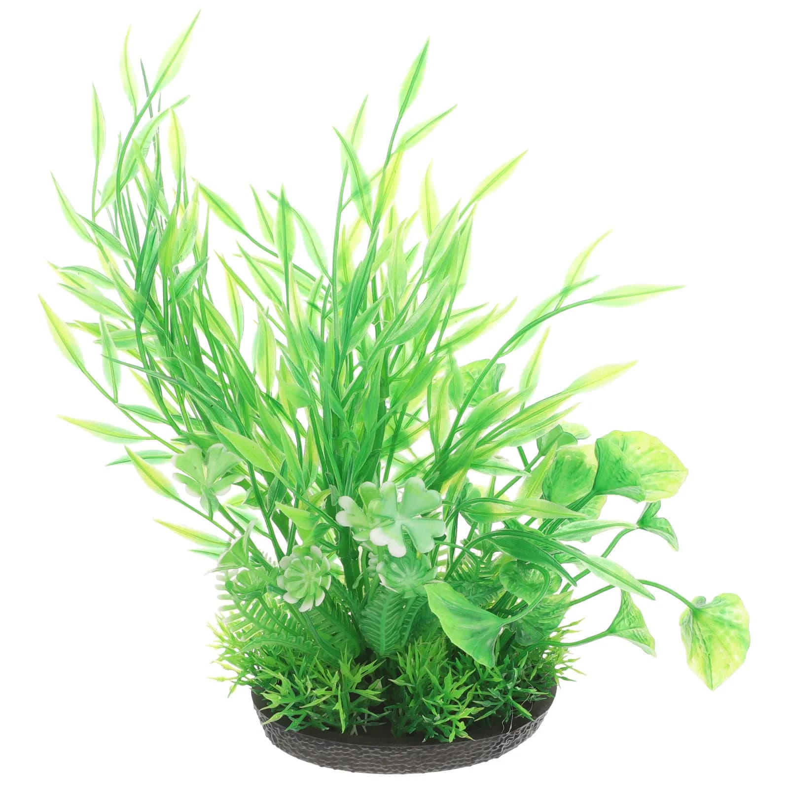 2Pcs Aquarium Artificial Grass Plants Plastic Fish Tank Decor Simulation Realistic Texture Easy Install for Fish Tanks