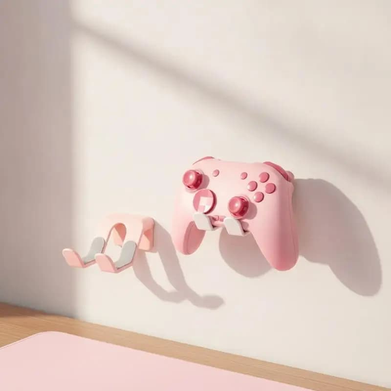 @*Wall Mount Headphone Controller Holder Gravity Anti-slip Gaming Stand for Home Game Room Headset Gamepad Organization