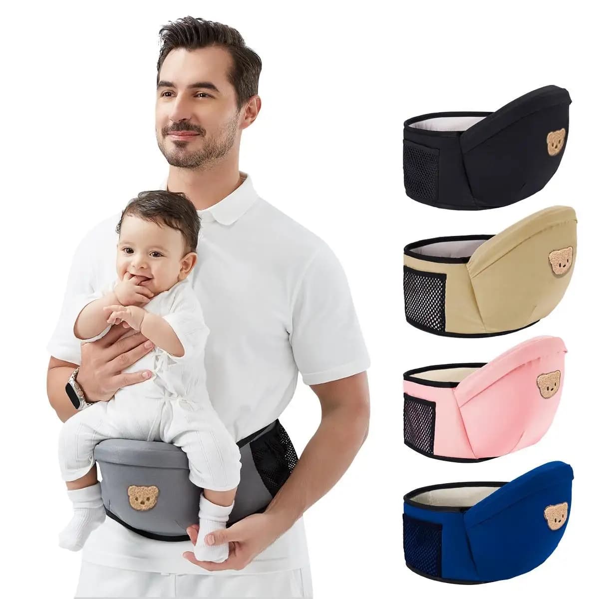 1Pc Baby Travel Waist Stool, Multifunctional Four-Season Single Stool, Suitable for Babies Aged 0-1, Free Your Hands, Make Travel Easier, a Great Tool for Taking Care of Your Baby, Adjustable, Can Be Used for Holding or Supporting, a Gift for Your Baby, Thanksgiving, Easter
