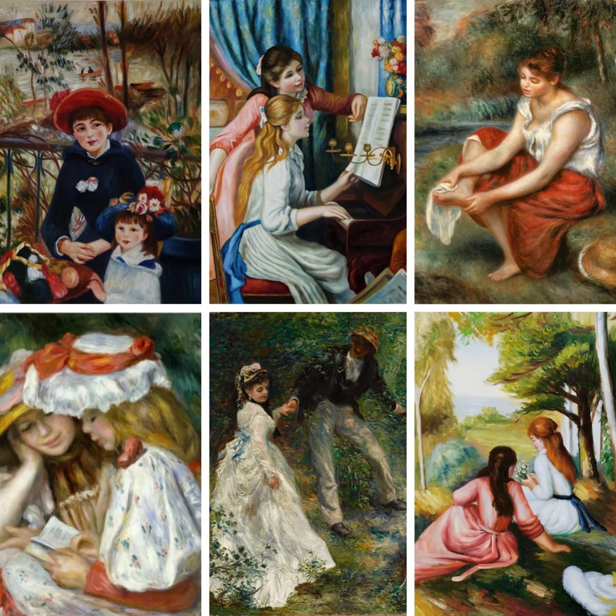Diamante Mosaico Pittura Kit Punto Croce Fai da Te Pierre Auguste Renoir La Promenade Regalo Romantico Scena Parigina Classico Wall Art