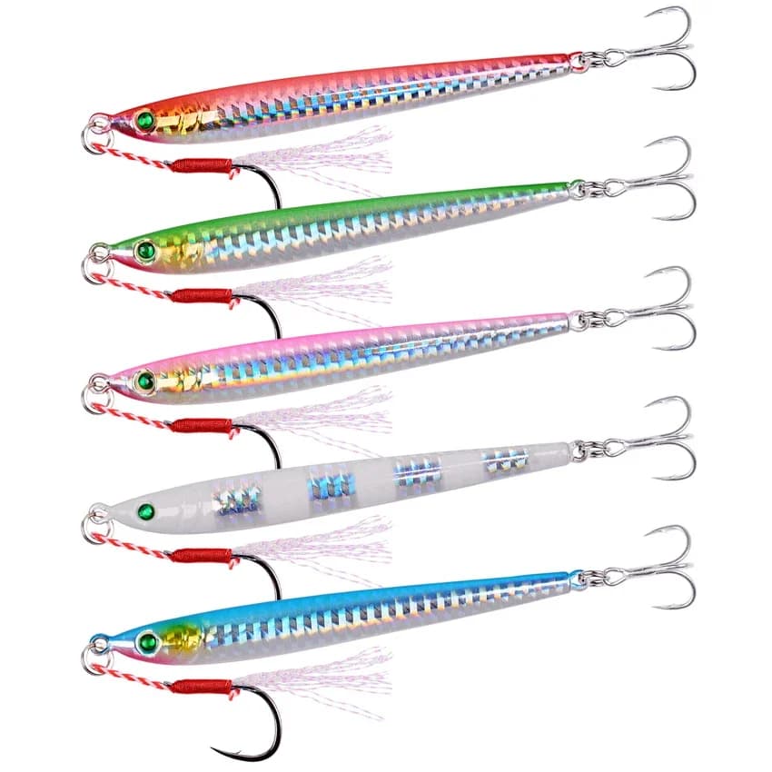 1 pz Metal Jig Fishing Lure 7/10/14/21/28/40g Trolling Hard Bait Bass Sea Fishing Bait Tackle Trout Jigging Lure esche d'acqua salata