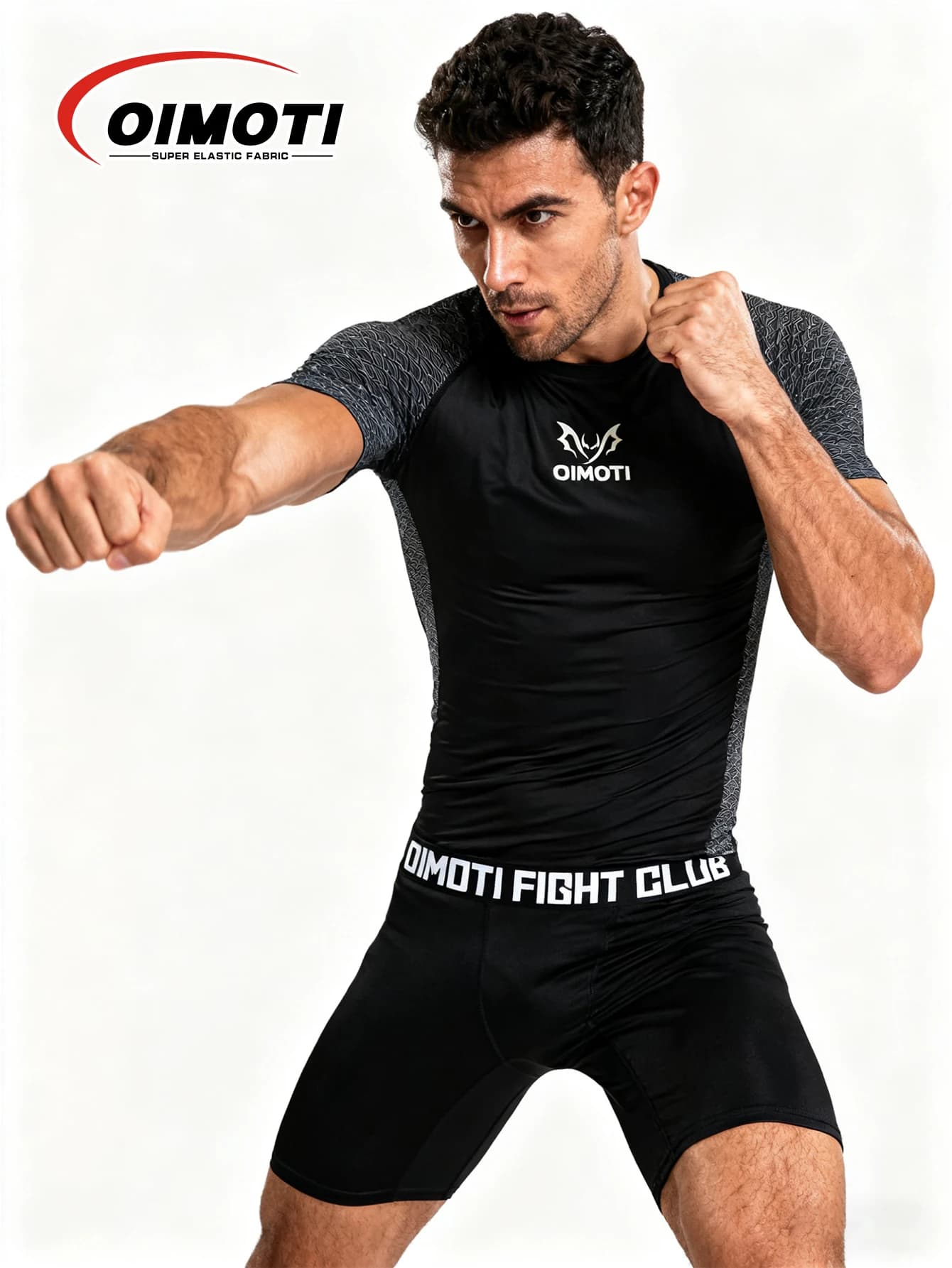 Men's Quick Drying Compression Running T-Shirt Sports Fitness Short Sleeve Gym Jersey Elastic Tight Fitness Clothing