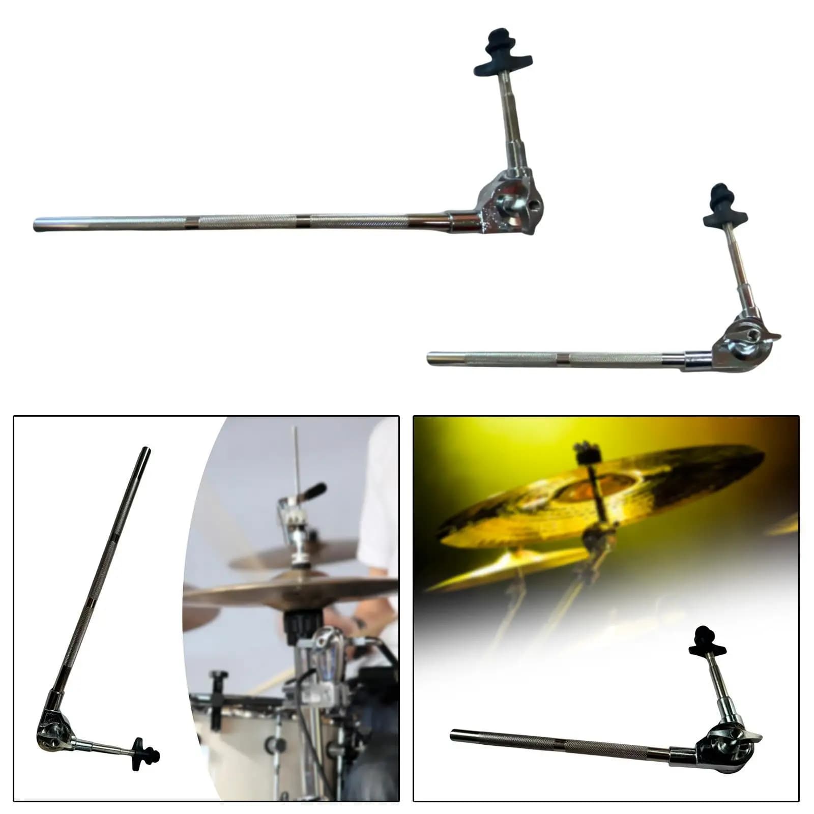 Drum Cymbal Stand Boom Holder Steel Nylon Arm for Acoustic Battery Percussion Music and Practice Pad
