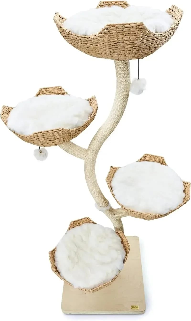 POPOLARE Tiragraffi per albero per gatti moderno alto 73" per gatti di grandi dimensioni, tiragraffi Condo, torre per gatti per gatti multipli