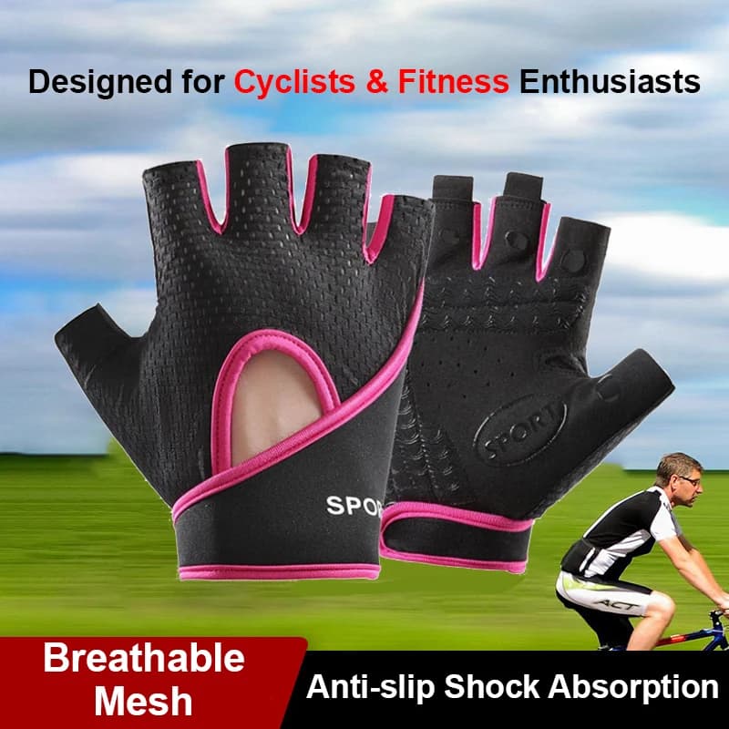 Training Gloves, Hiking and Cycling Gloves for Men and Women, Breathable, Anti-slip, for MTB, Bikes, Absorbents, Mids, for Fitness