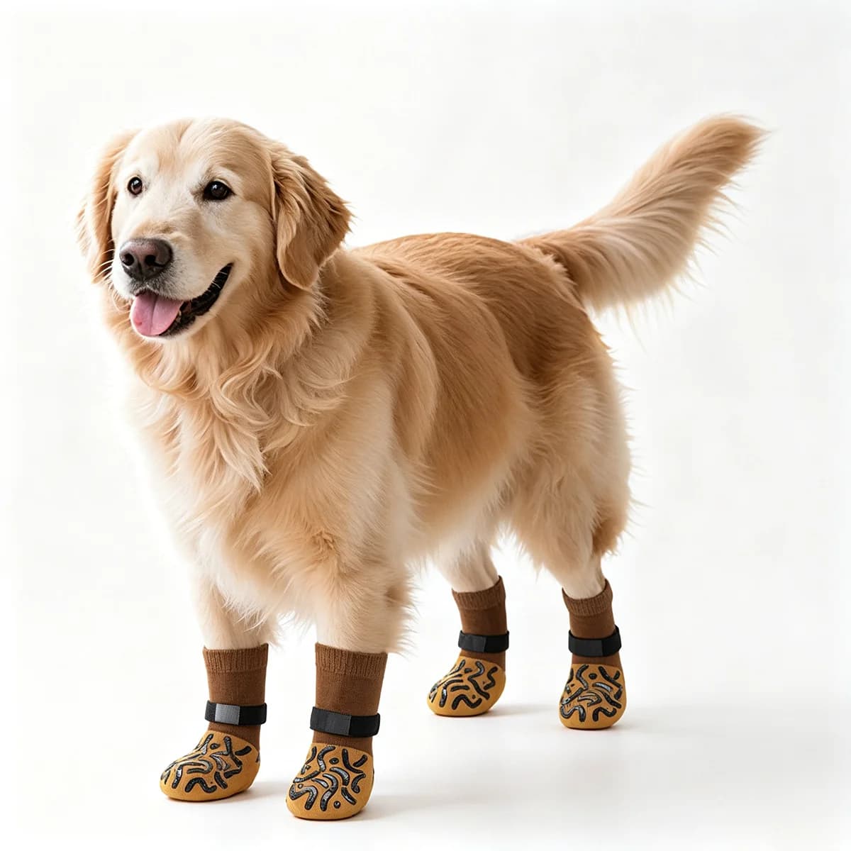 4-Pack of Non-Slip Dog Socks Prevent Licking Biting of Hard Wooden Floors Strong Protection Double-Sided Anti-Slip Dog Socks