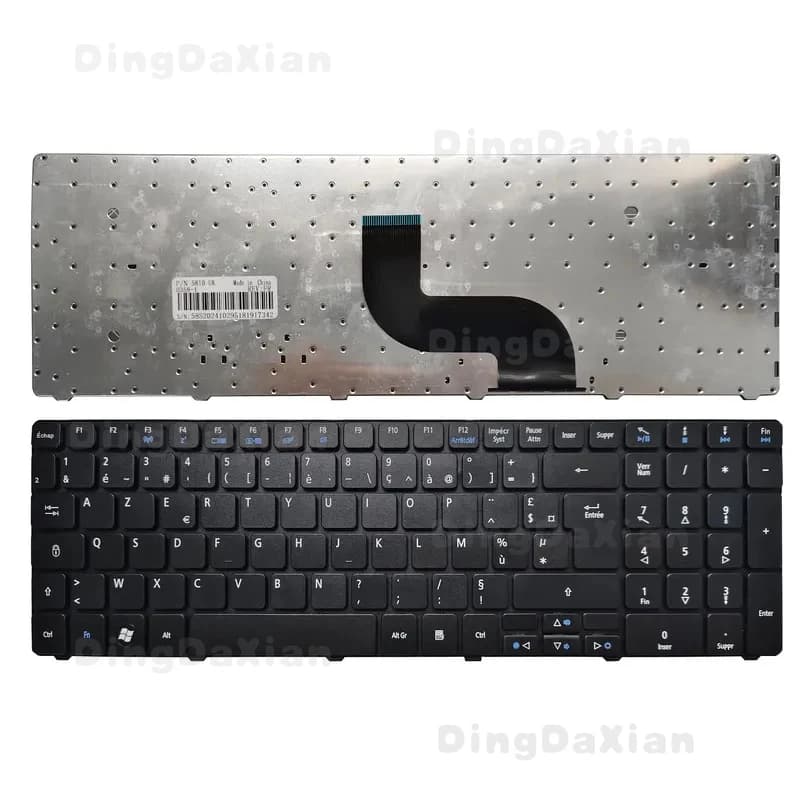 Tastiera per laptop d+French per Acer Aspire 7750 7750G 7750Z 7235 7235G 7250 7250G 7251 7331 7336 Nera FR AZERTY