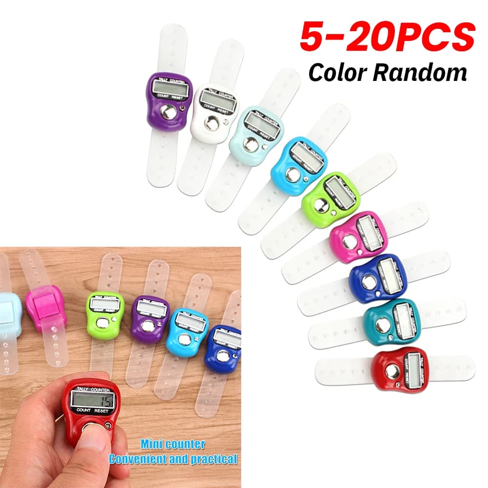Mini Electronic Head Counter with LED Display and Light, Digital Counter for Knitting, Coaching, Golf, Children