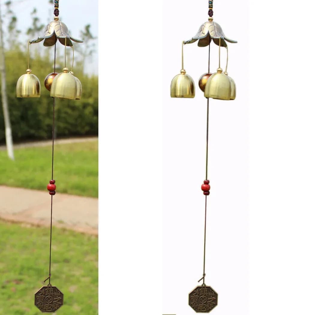 Decoration Wind Chime Garden Charming Copper Alloy Decor Door Hanging Home Ornament Sounds Sweet 3 Pcs Yard 48cm