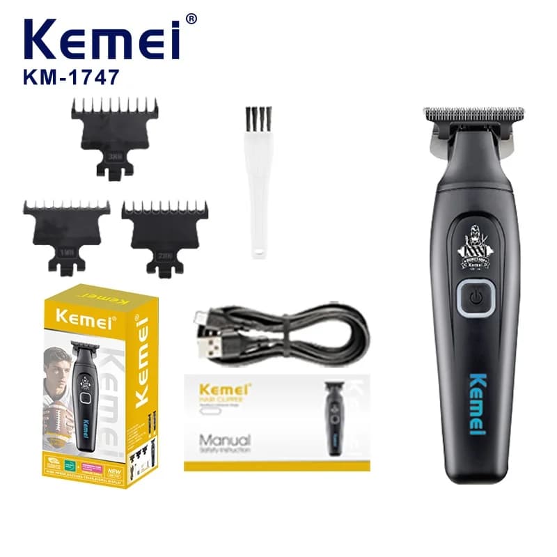 Kemei 1747 Electric Haircut USB Quick Charge Home Hairdresser Barba Trimmer Electric Razor Hairdresser Shears Gifts for Home