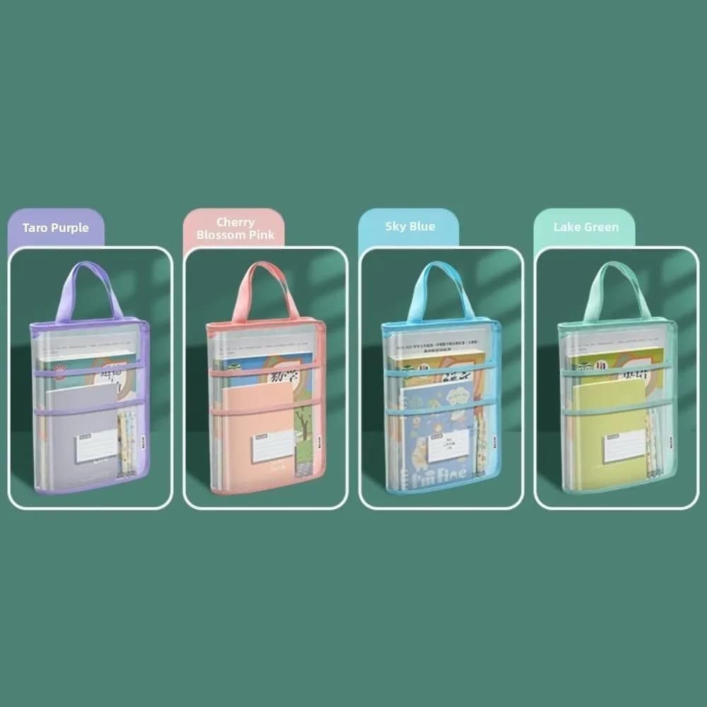 Visible Test Paper Storage Bag A3 Large Large Capacity Document Bag Dustproof Waterproof File Folder Bag School Office Supplies