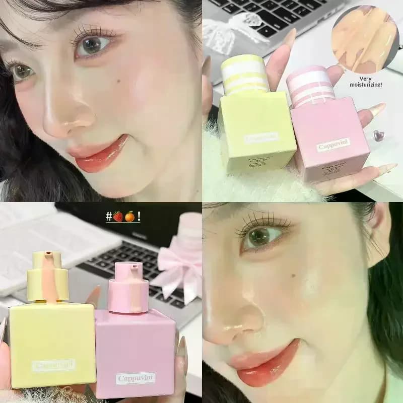 Fondotinta Cappuvini Water Light a Lunga Durata, Effetto Opaco e Naturale, con un Fascino Femminile che Copre Naturalmente le Imperfezioni