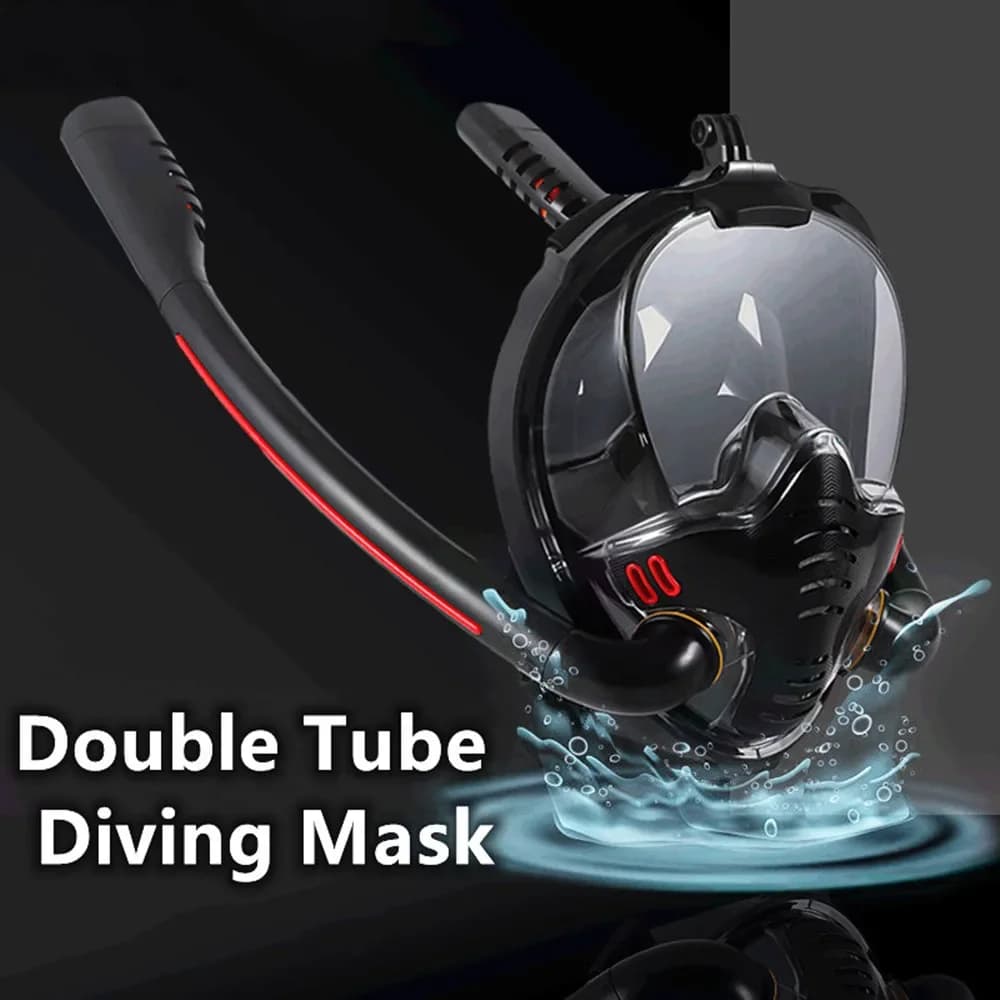 Snorkeling mask completely dry dive mask in Silicone double tube swim mask for adults diving glasses underwater breathing autonomous
