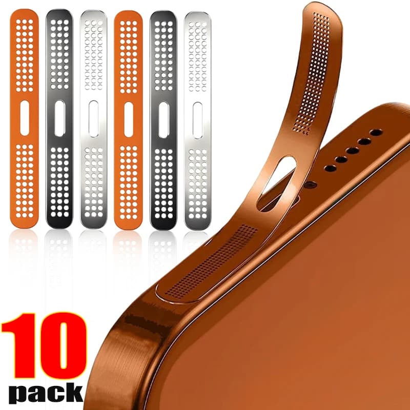 1-10 pezzi adesivo netto antipolvere in metallo per iPhone 17 Pro Max 17Pro foro per auricolare protezione anti-polvere copertura adesiva in metallo