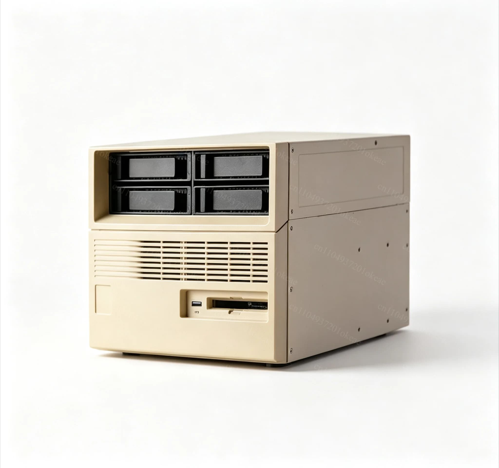 4+2 Bay Retro NAS Empty Chassis, Compatible with SFX Power Supply, Hard Drive Storage Case, No Hardware Included
