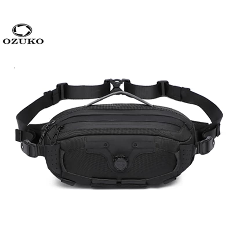 OZUKO Borsa da petto multifunzione da uomo, tattica, techwear, marsupio con chiusura a bottone rotante, borse a tracolla, borse a tracolla da uomo