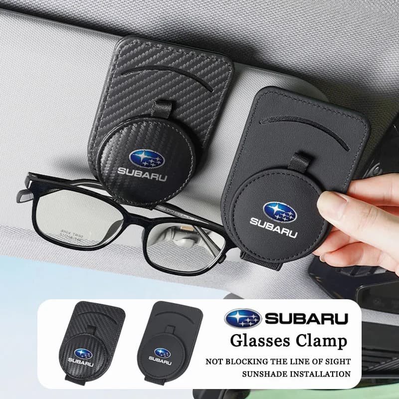 Auto Visiera Da Sole Occhiali Clip Porta Biglietto Per Subaru STI XV Forester Outback Smart Crosstrek Legacy Levorg Mpreza WRX Ascent