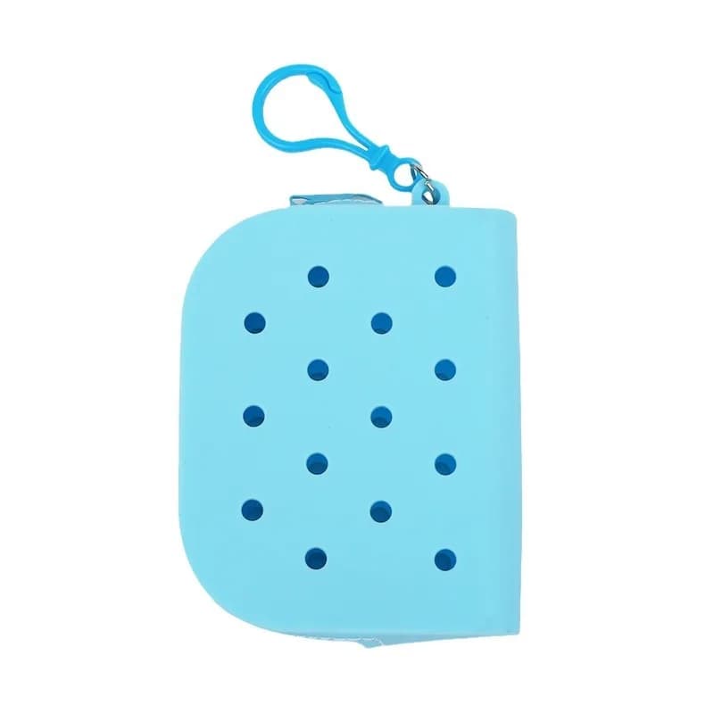 10pcs Coin Purses Women Silicone Hollow Out Printing Short Wallet Mix Color