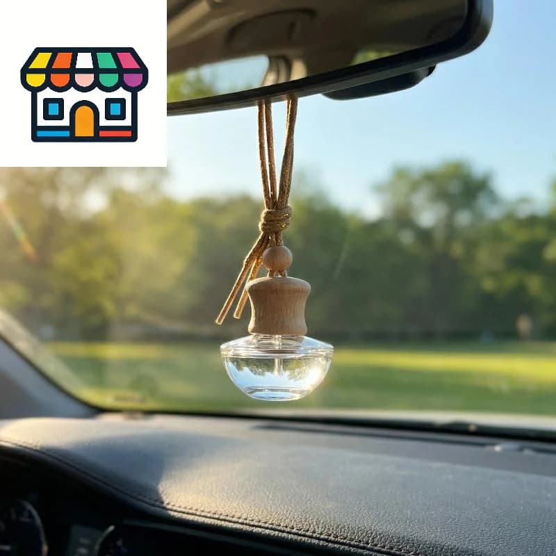 Bottiglia di olio essenziale per aromaterapia, deodorante per auto da appendere, decorazione per interni auto, bottiglia di profumo per auto e casa, ornamento.