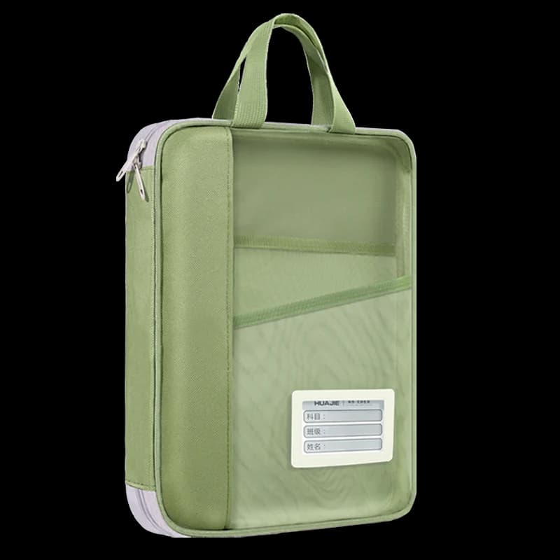 Borsa Portadocumenti Trasparente A4 Portatile con Cerniera, Organizer per Libri e Cancelleria Scolastica