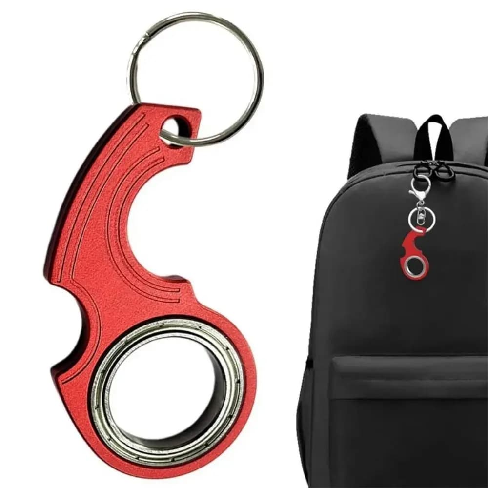 Portachiavi Girevole in Lega di Alluminio, Antistress, Leggero e Trendy, Spinner Portatile Creativo