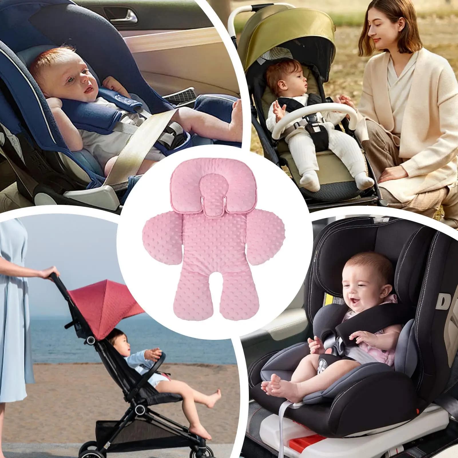 Seggiolino auto Supporto per il corpo Cuscino di supporto ergonomico per bambini Imbottitura per la protezione del sonno dei bambini per viaggi su strada, cene e shopping