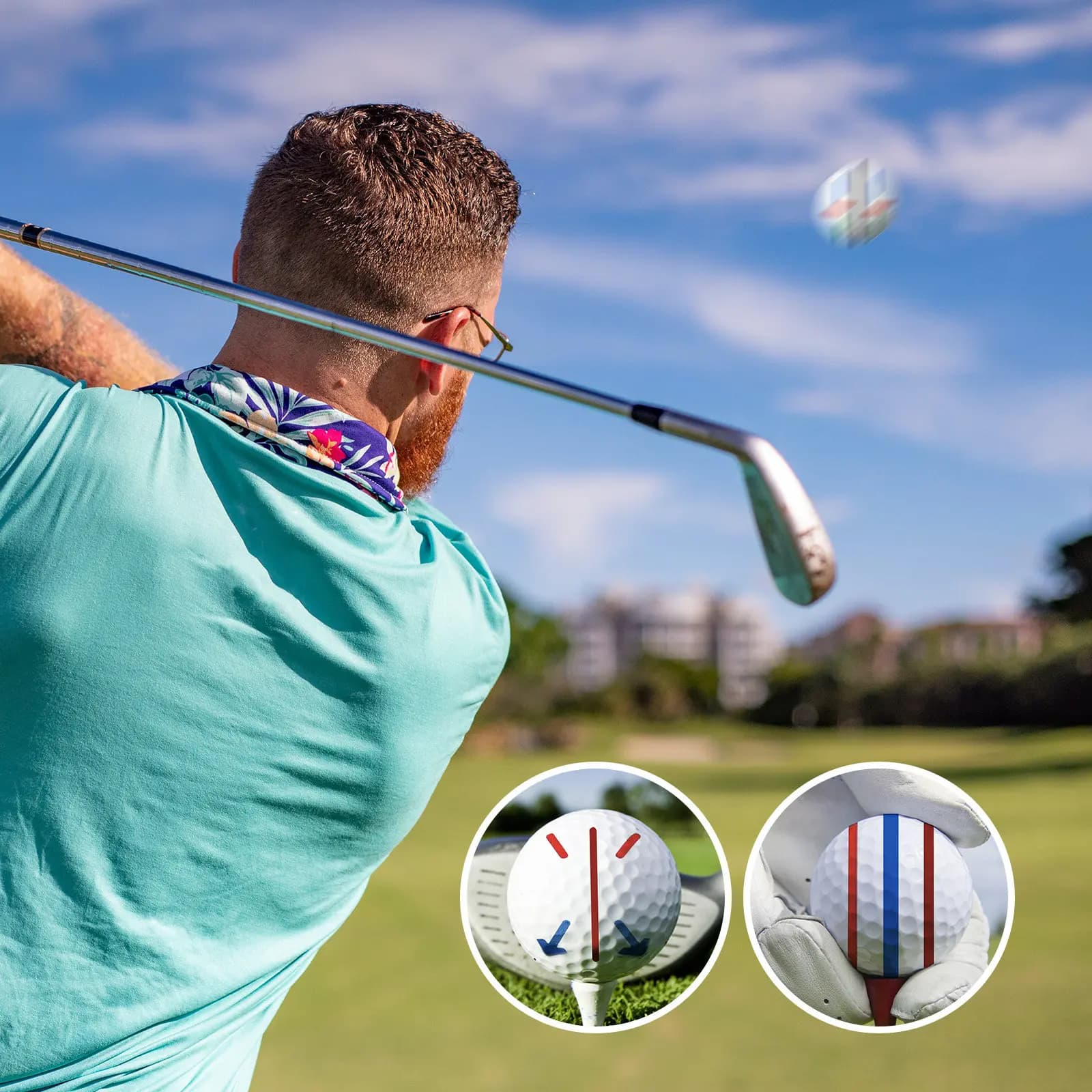 Set Professionale di Marcatori per Allineamento Palline da Golf, Leggero e Compatto, Strumento per Pratica all'Aperto
