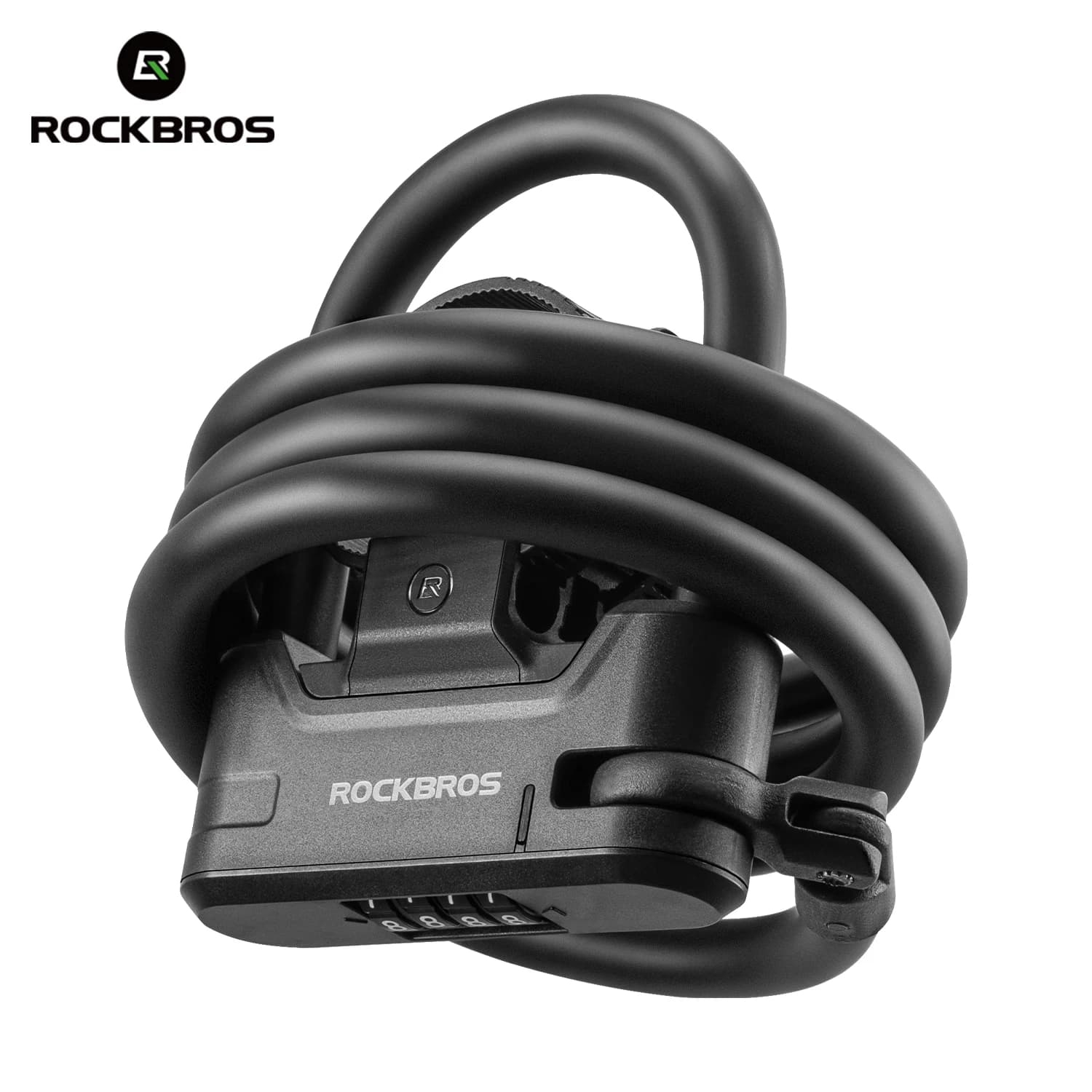ROCKBROS Scooter Padlock Multipurpose Portable Password Bicycle Helmet Padlock MTB Anti-theft Durable Zinc Alloy Bike Cable Pad